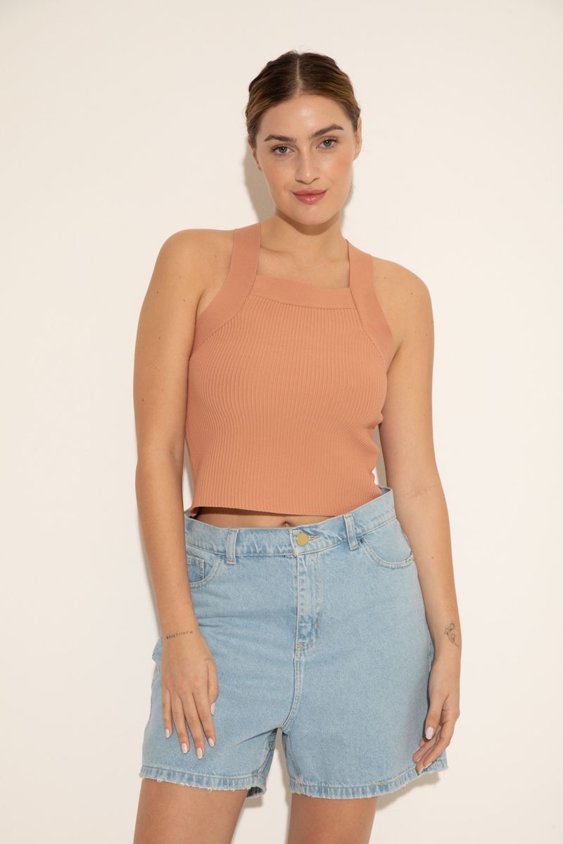 TOP KNITTED HALTER MOROCCO