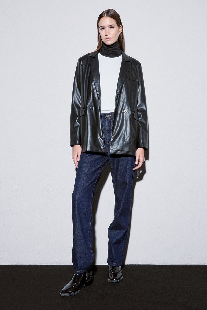 BLAZER VEGAN LEATHER LONDON