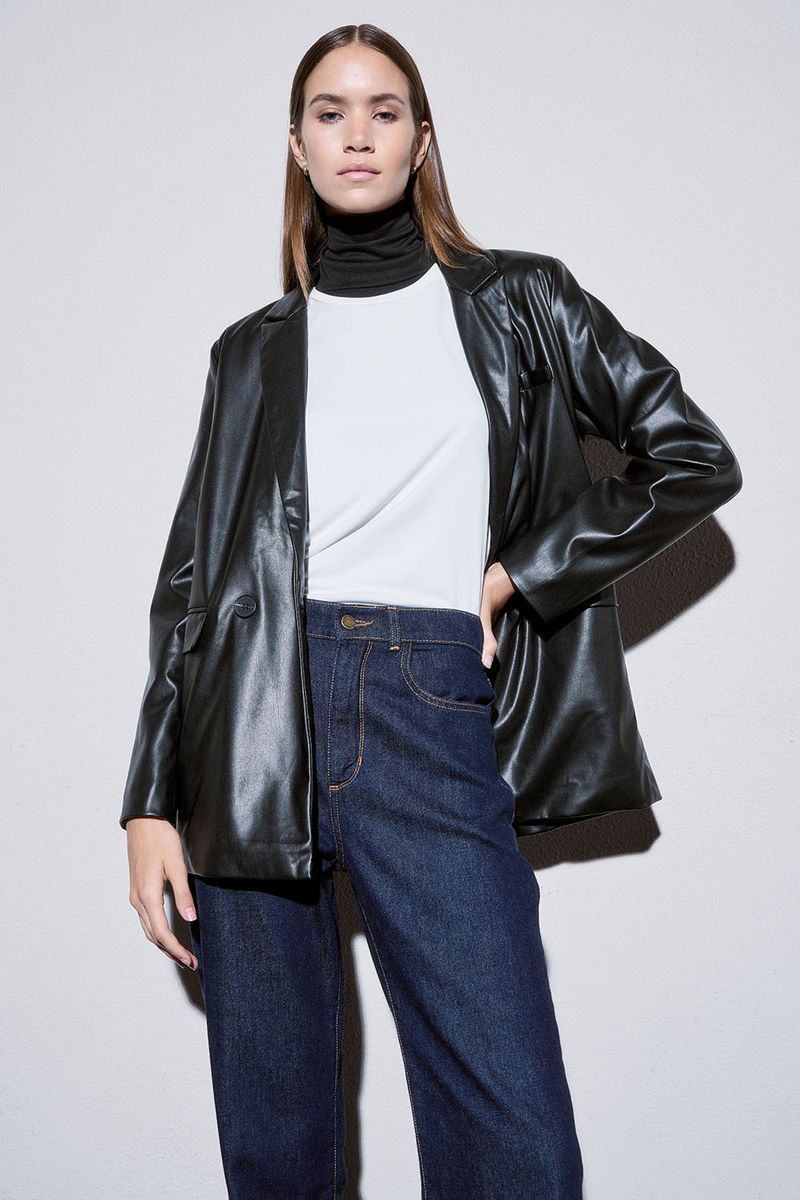 BLAZER VEGAN LEATHER LONDON