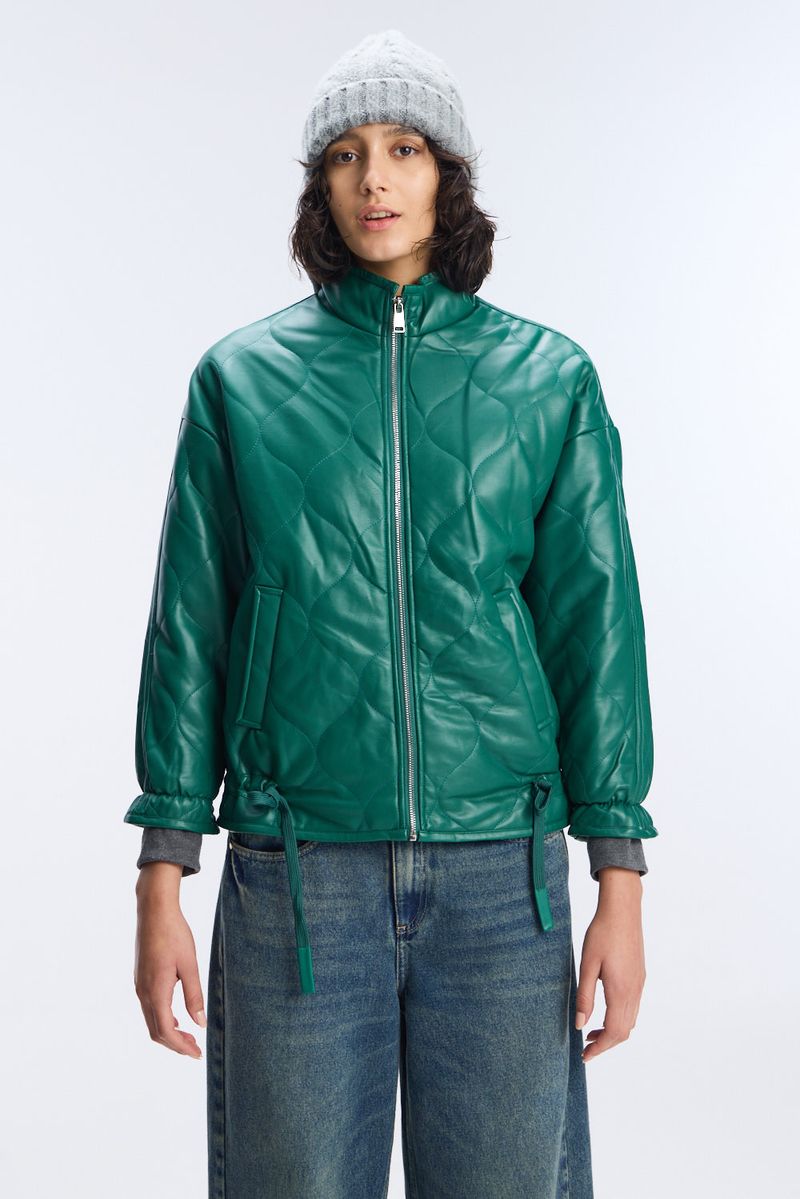 BOMBER  EFECTO CUERO HELL