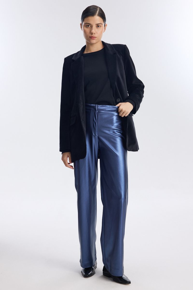 PANTALON VEGAN LEATHER METALIZADO IDOL