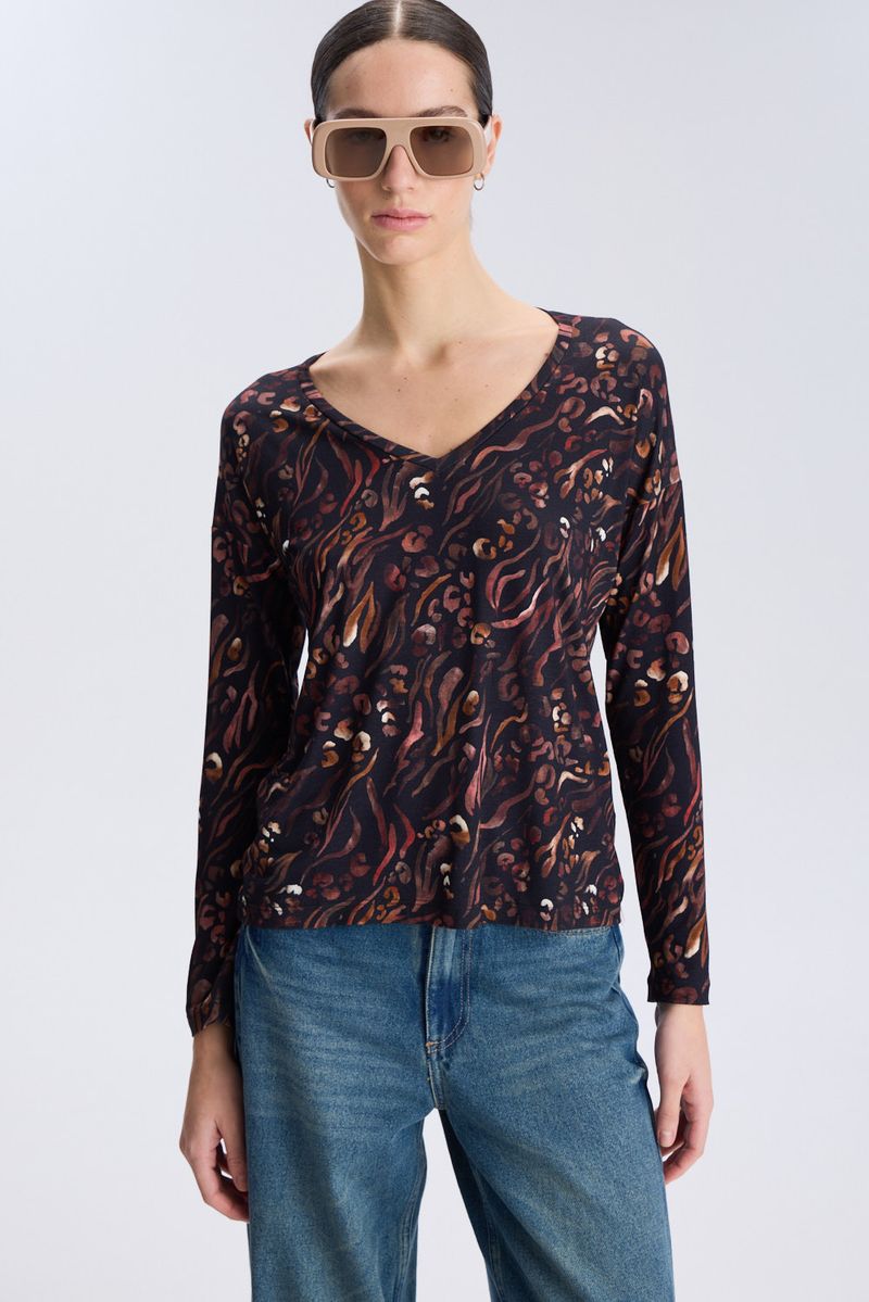 REMERA ESTAMPADA FLORES