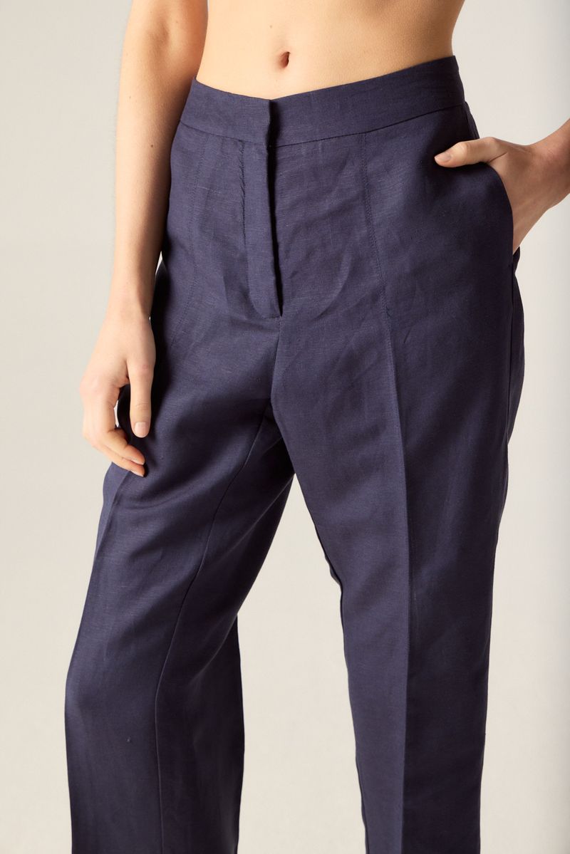 PANTALON  LINO CROPPED RELAX BOWIE