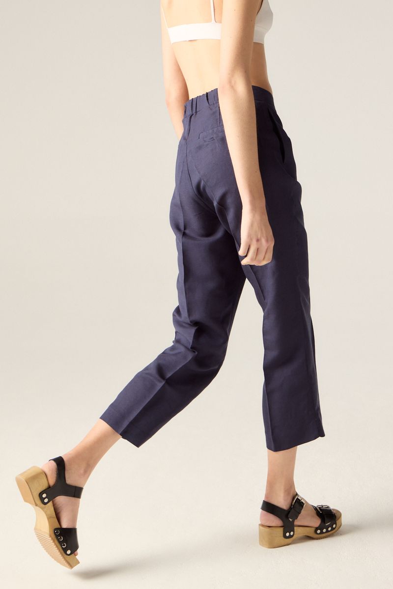 PANTALON  LINO CROPPED RELAX BOWIE
