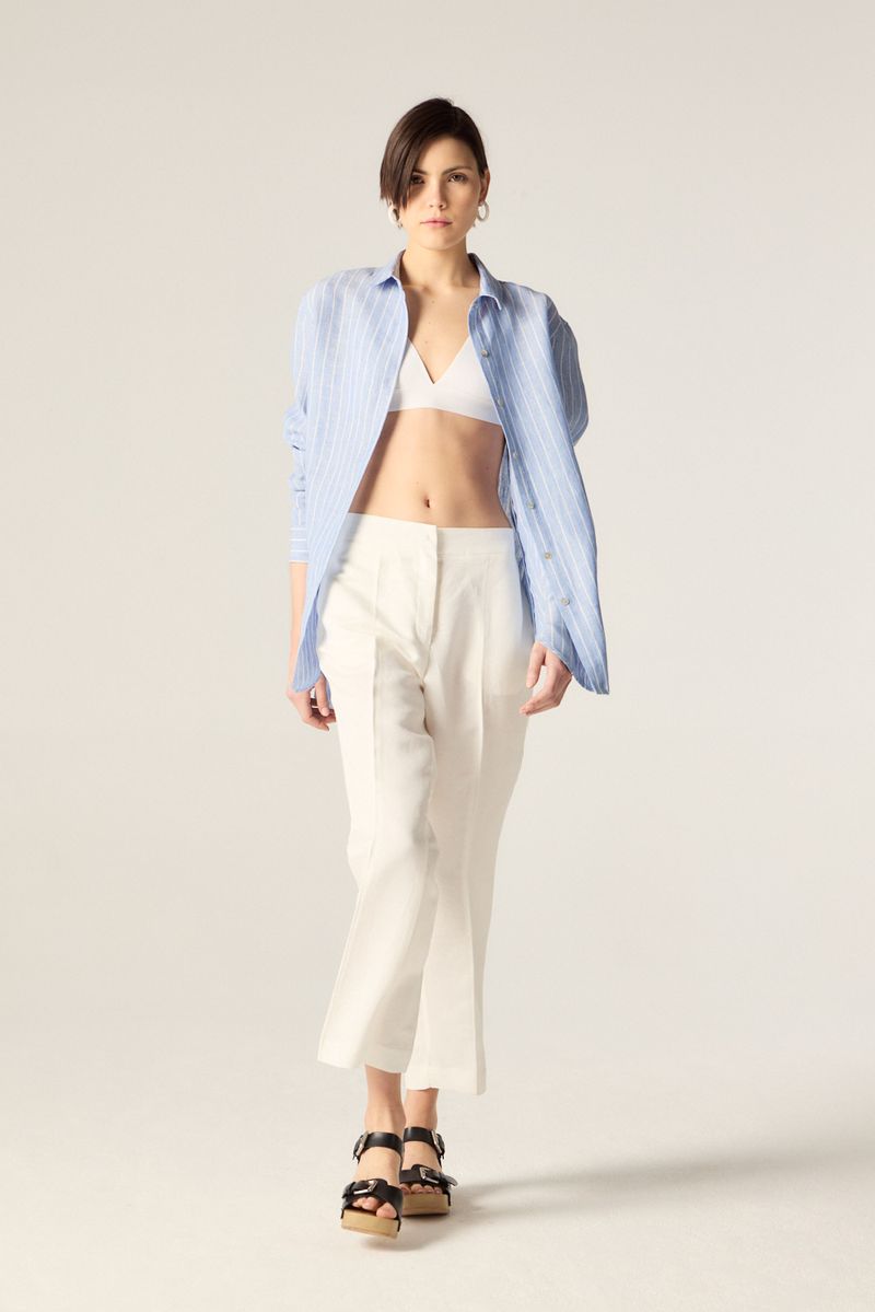 PANTALON  LINO CROPPED RELAX BOWIE