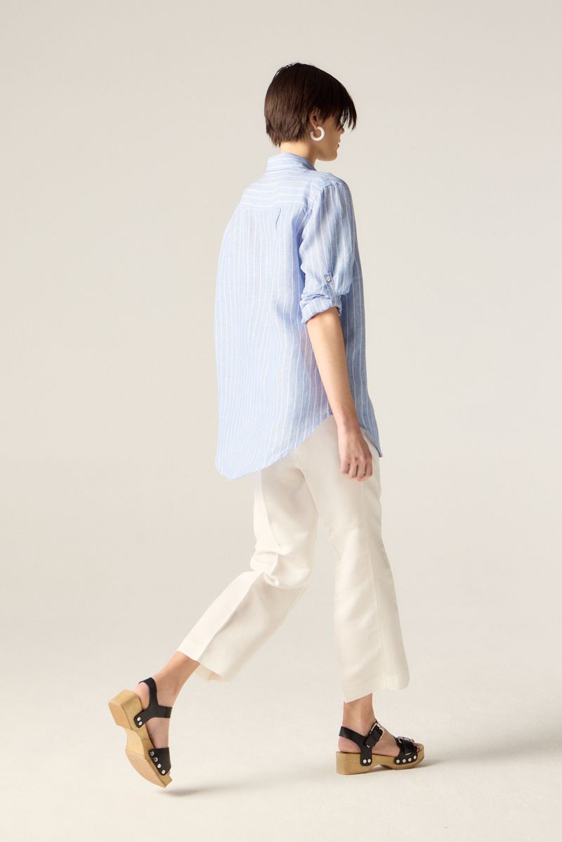 PANTALON  LINO CROPPED RELAX BOWIE