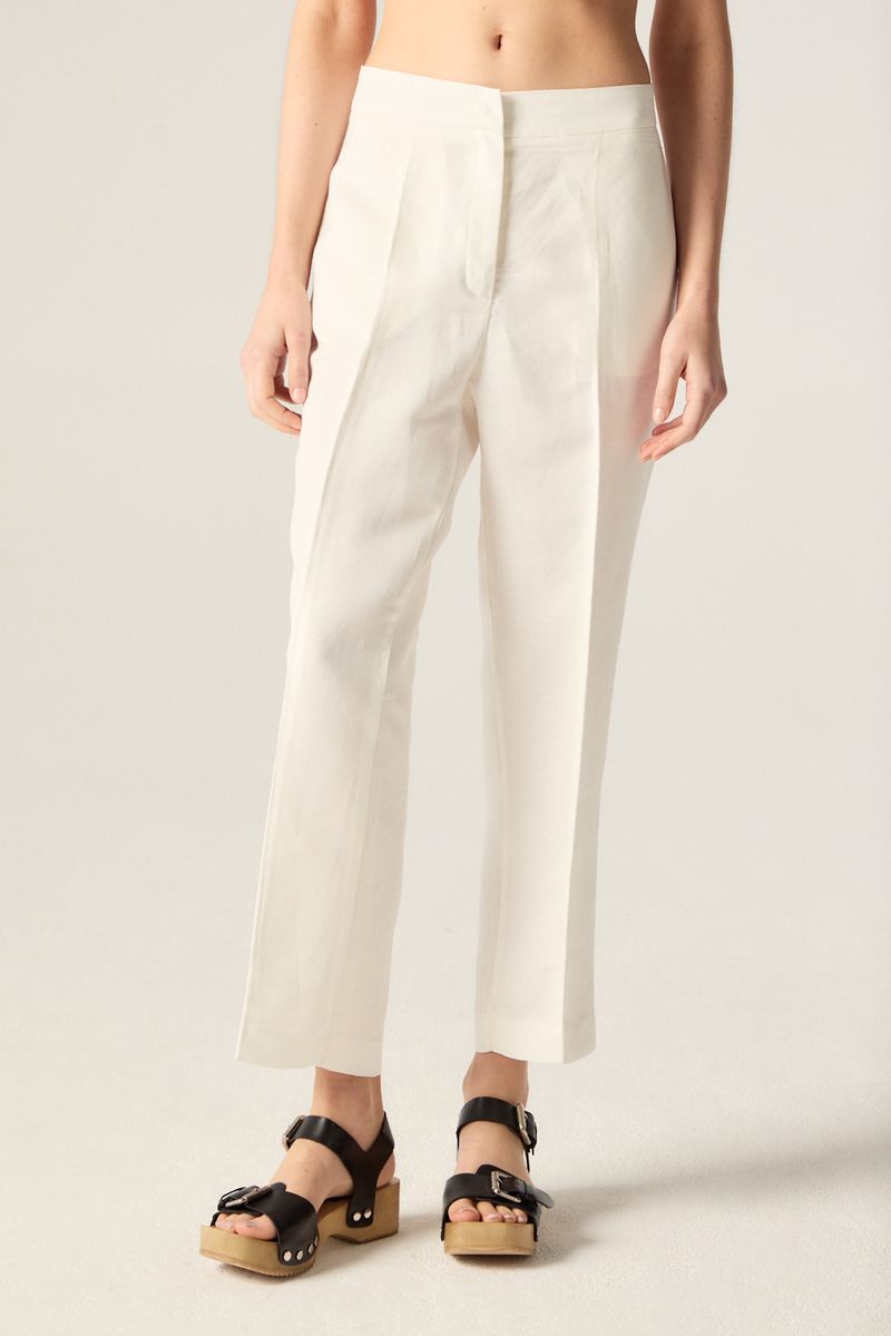 PANTALON  LINO CROPPED RELAX BOWIE