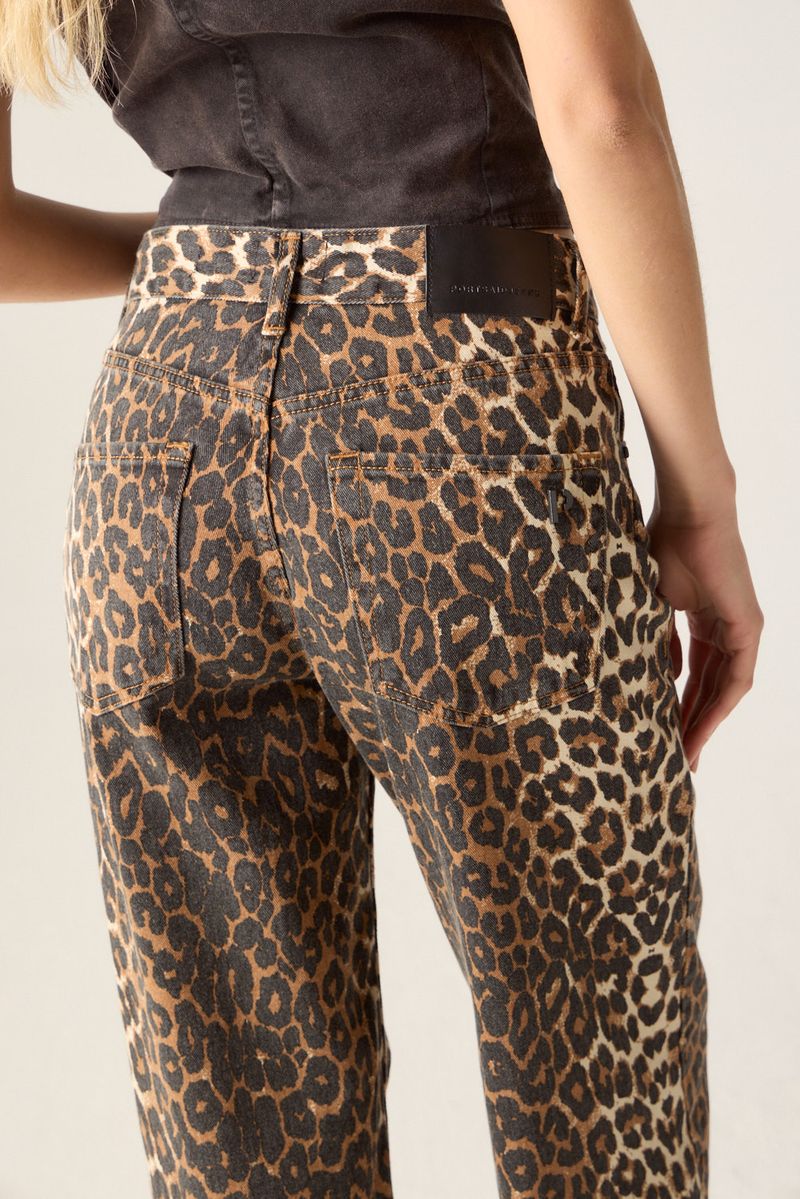 JEAN WIDE LEG ANIMAL