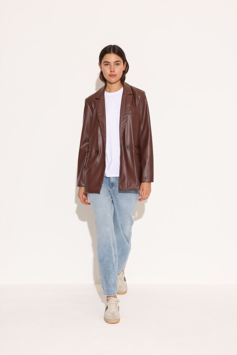 BLAZER VEGAN LEATHER LONDON