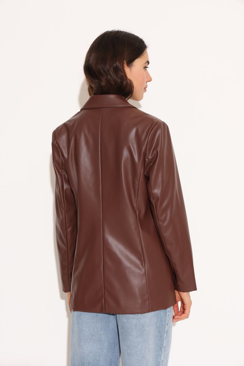 BLAZER VEGAN LEATHER LONDON