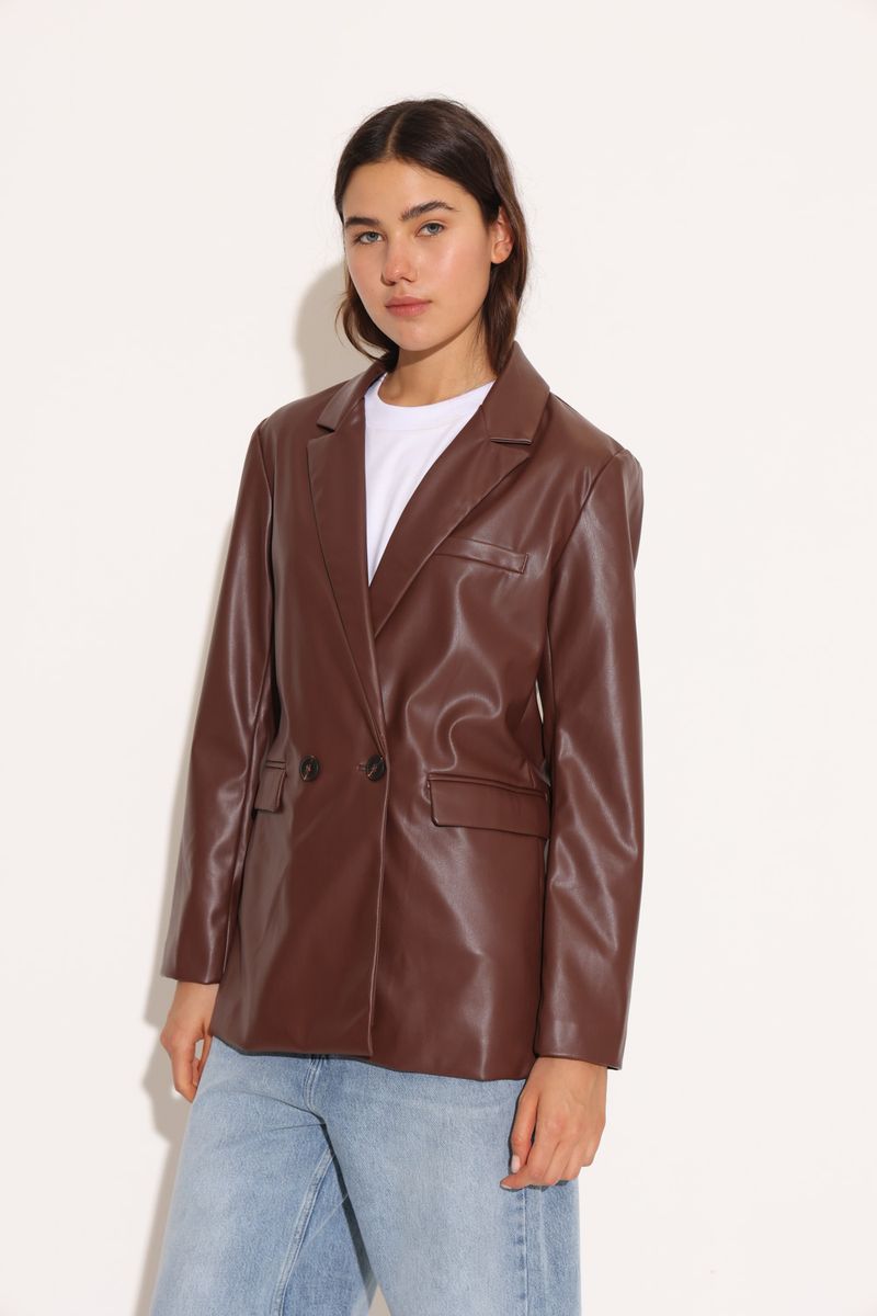 BLAZER VEGAN LEATHER LONDON
