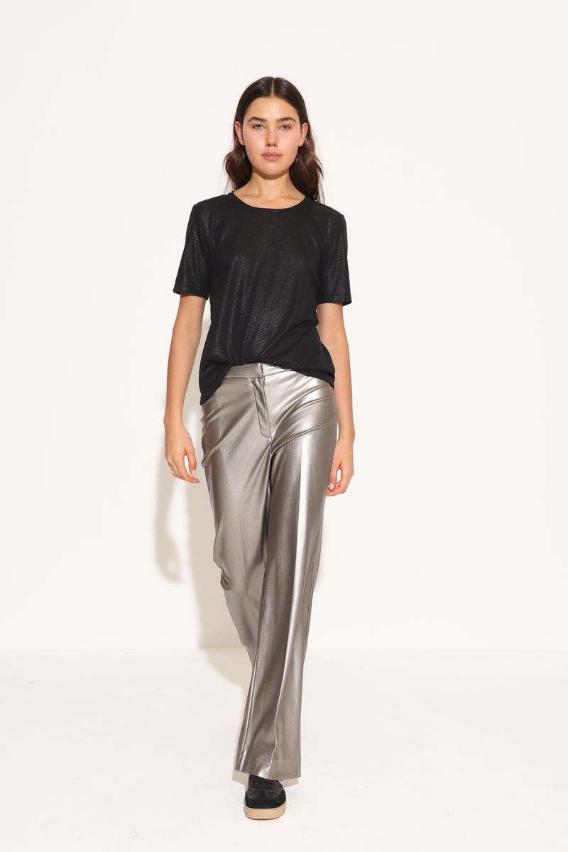 PANTALON VEGAN LEATHER METALIZADO IDOL