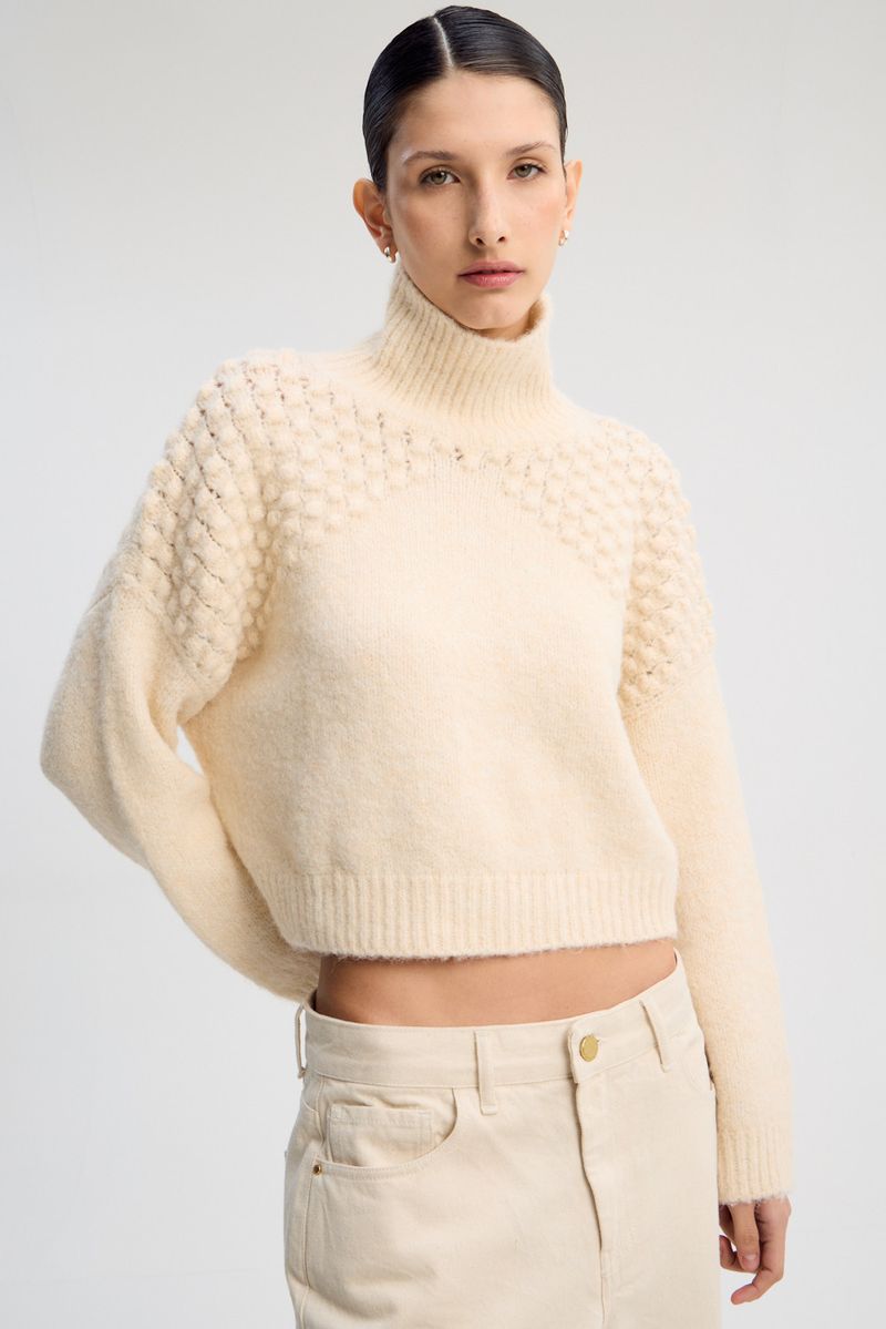 POLERA CROP SNOW