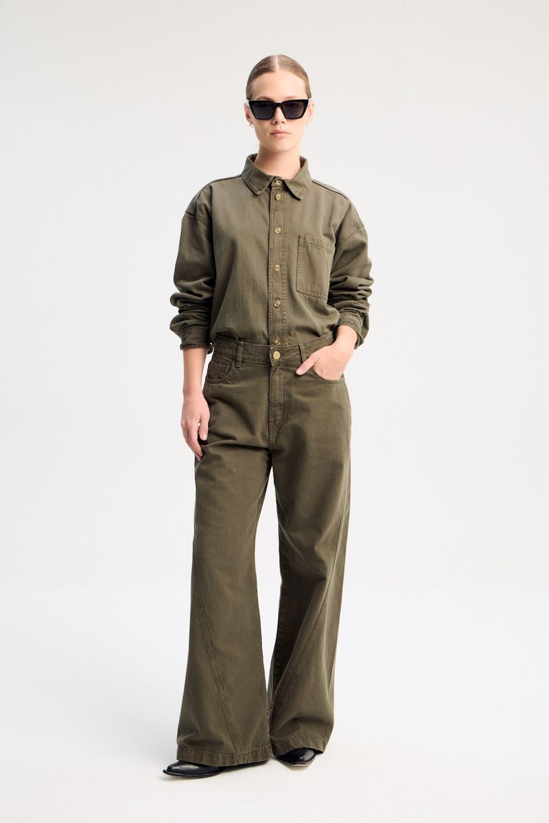 JEAN WIDE LEG EARTHCOLORS