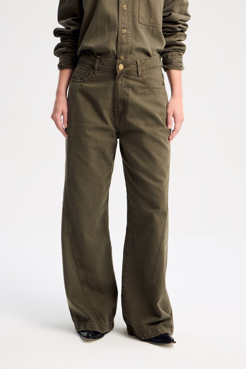 JEAN WIDE LEG EARTHCOLORS