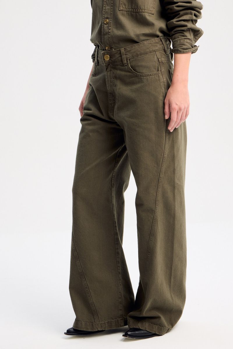 JEAN WIDE LEG EARTHCOLORS