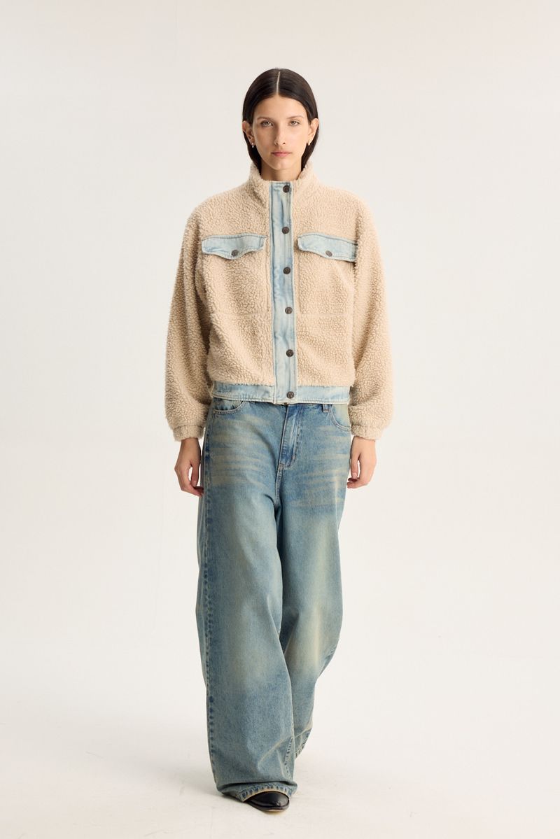 CAMPERA SHERPA DENIM