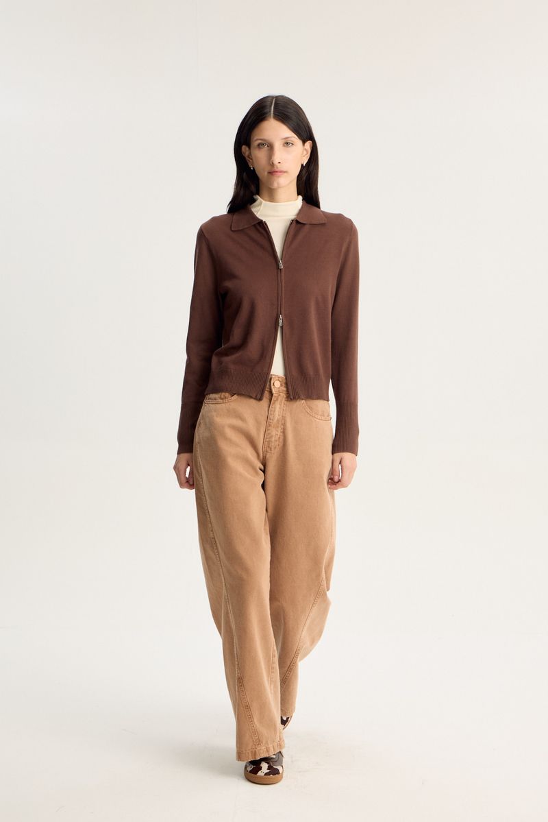 JEAN WIDE LEG EARTHCOLORS
