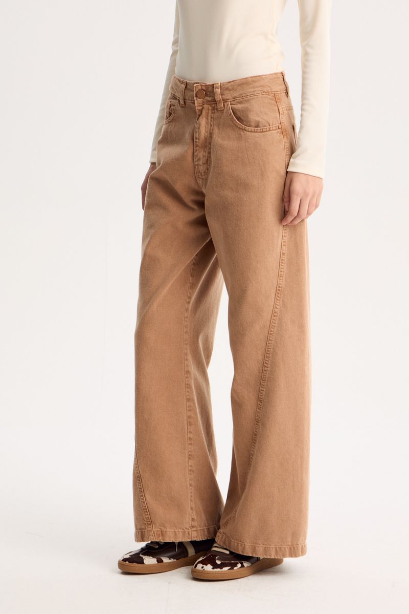 JEAN WIDE LEG EARTHCOLORS