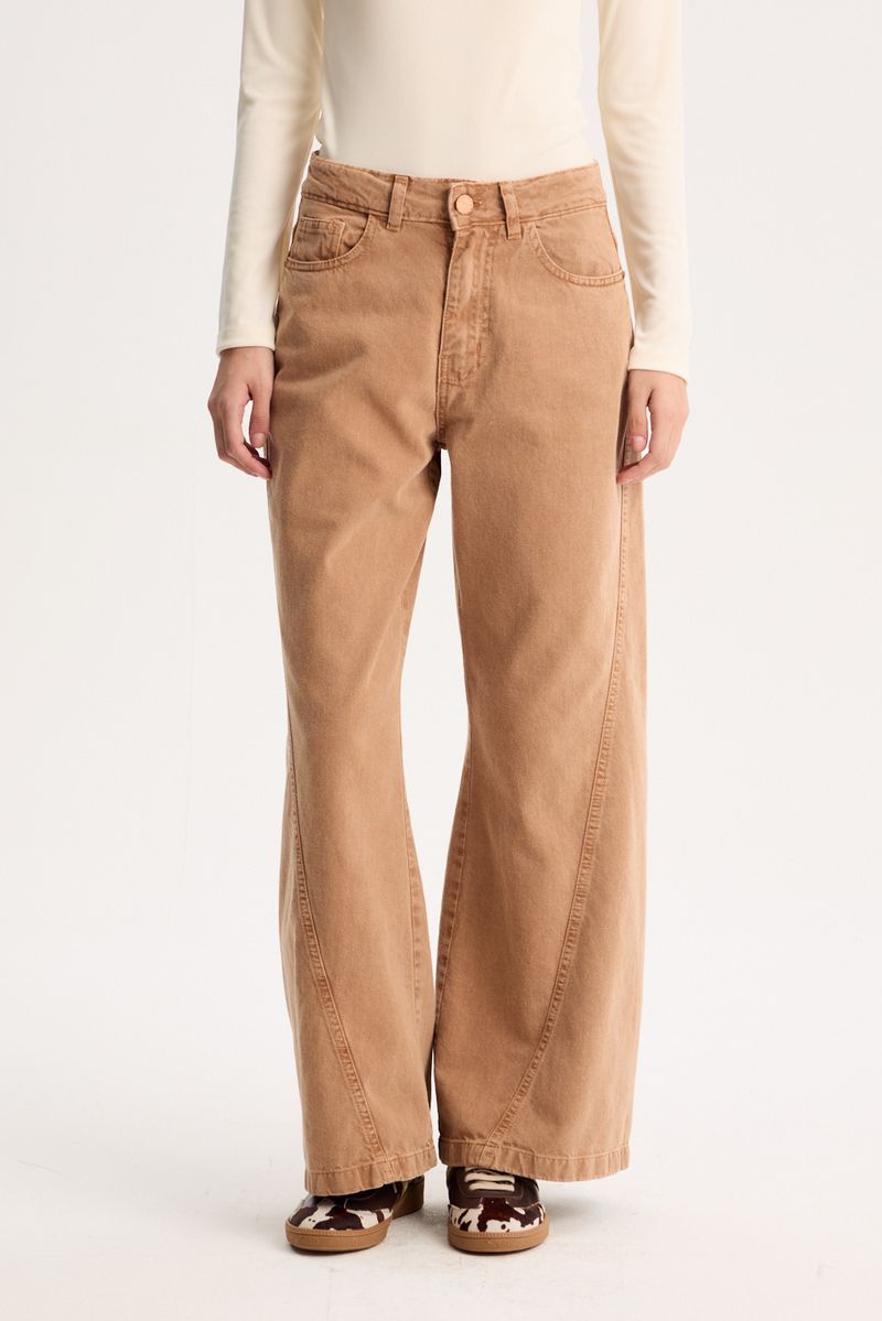 JEAN WIDE LEG EARTHCOLORS