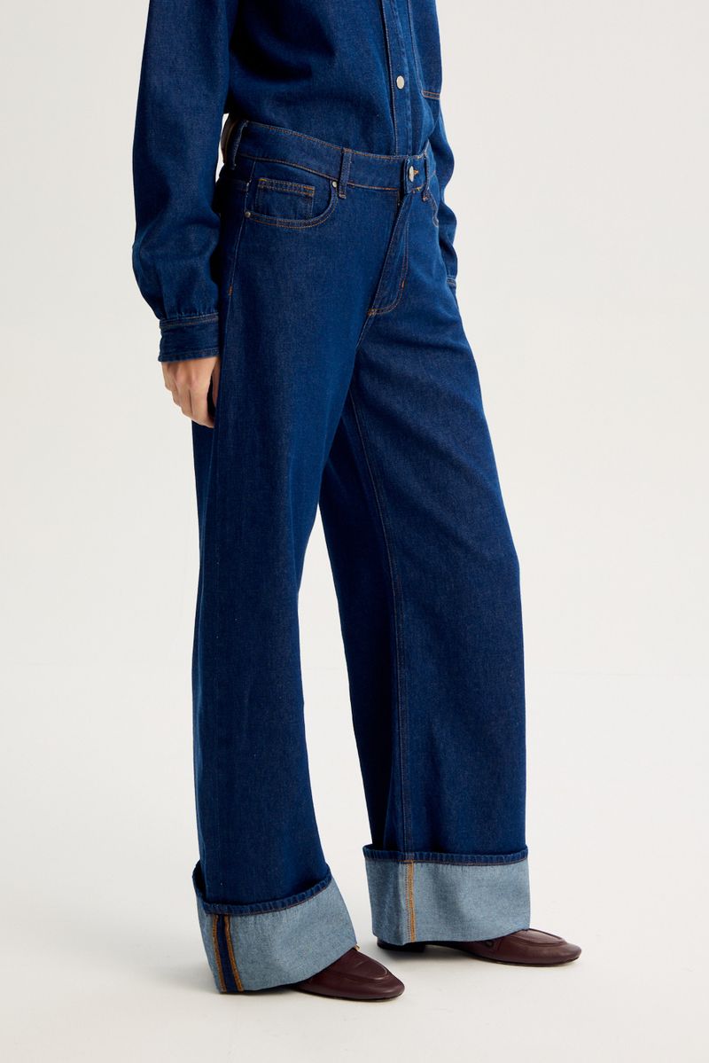 JEAN WIDE LEG MOSS