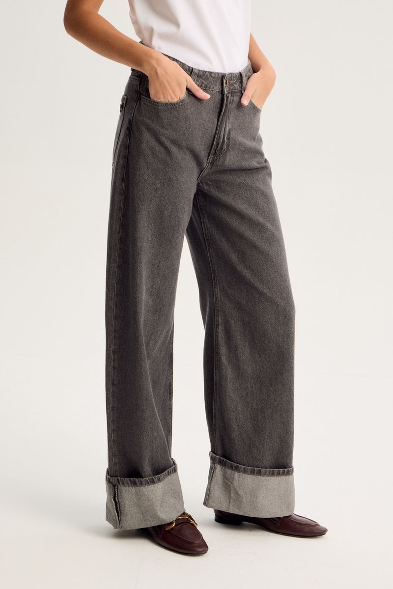 JEAN WIDE LEG MOSS