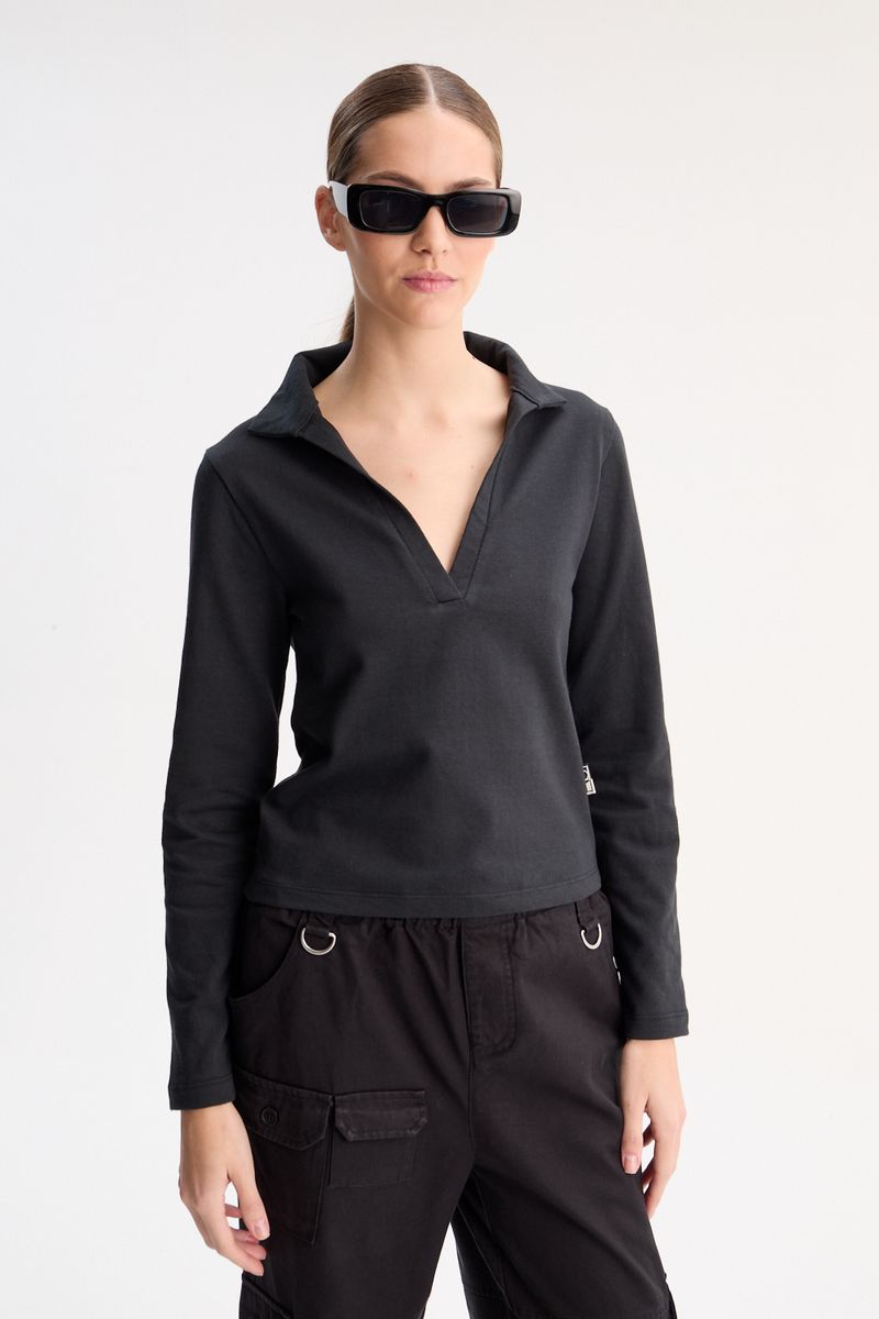 REMERA POLO ECRU