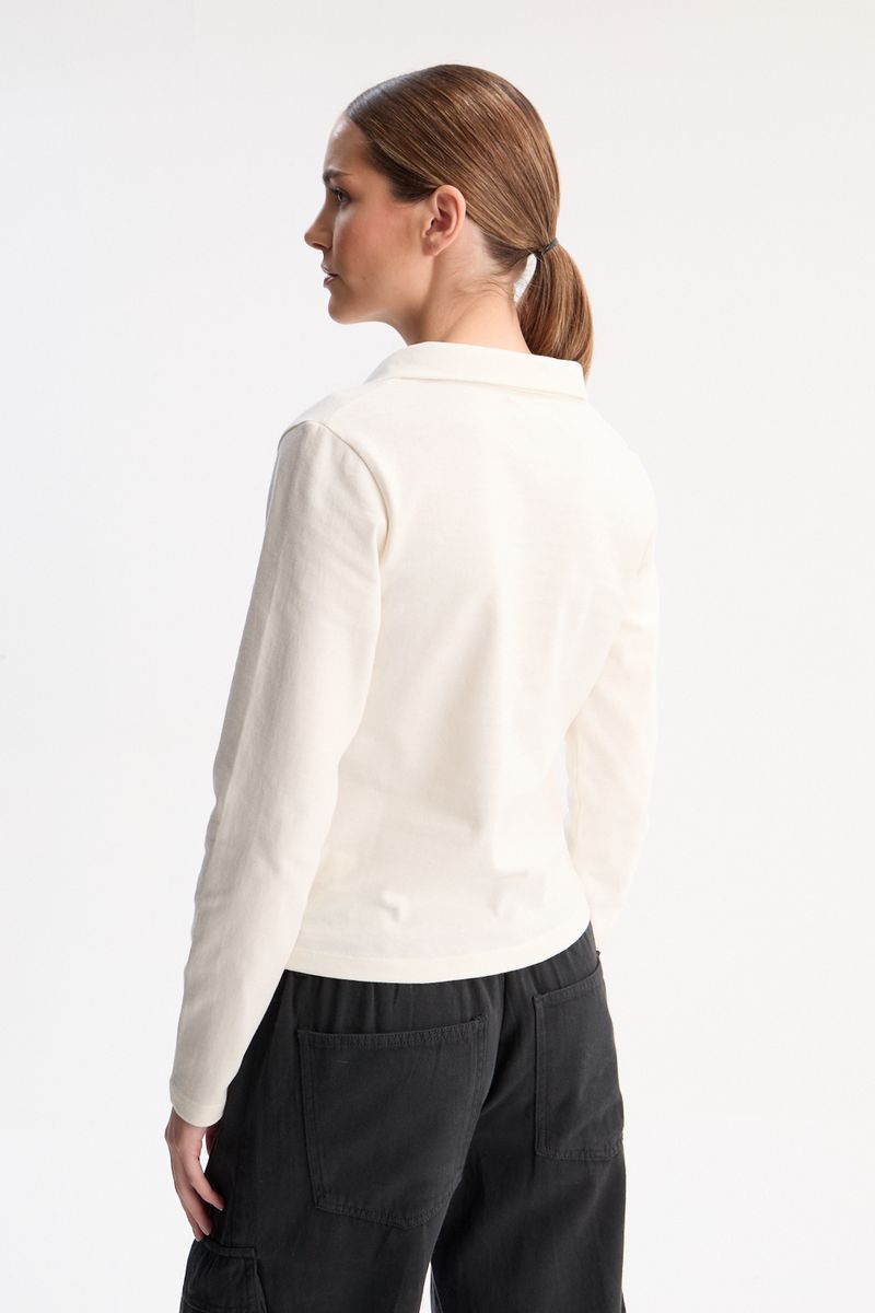 REMERA POLO ECRU