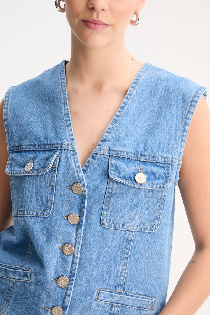CHALECO DENIM SASTRERO