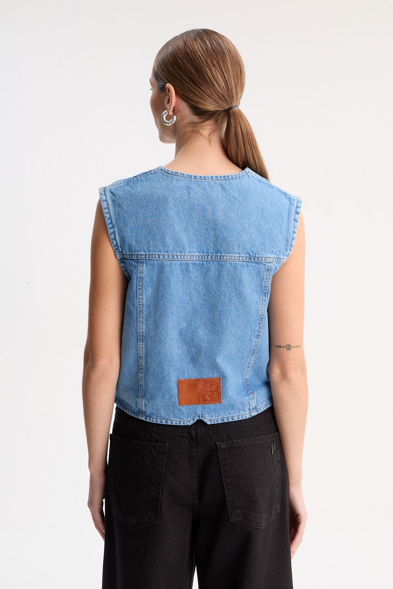 CHALECO DENIM SASTRERO