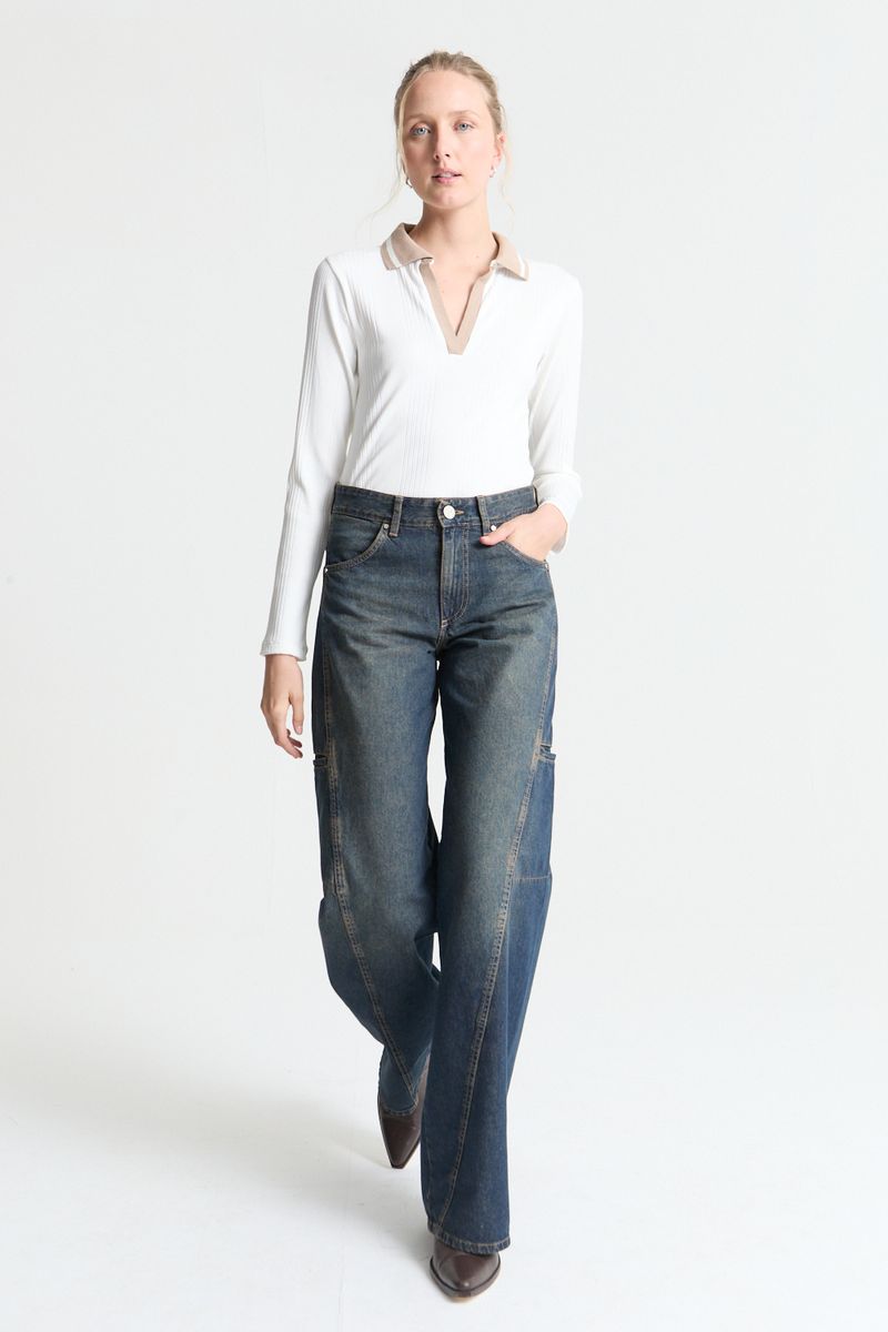 JEAN WIDE LEG CARGO READY