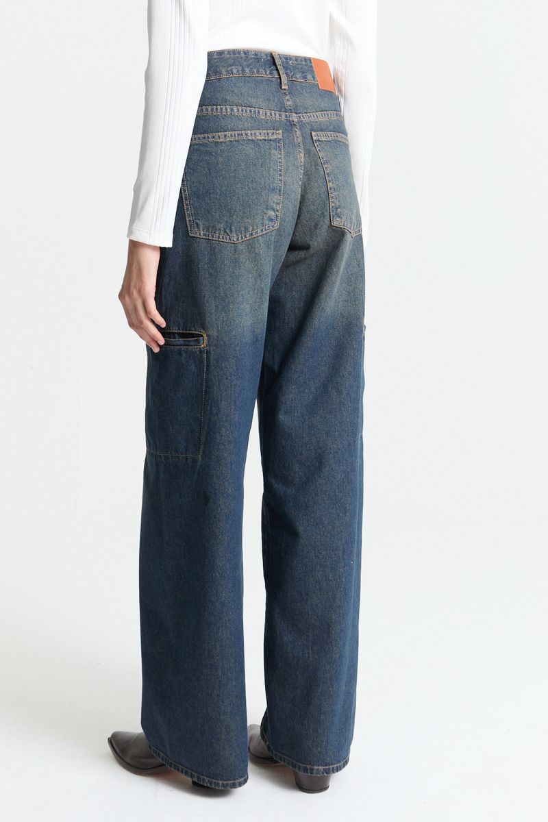 JEAN WIDE LEG CARGO READY