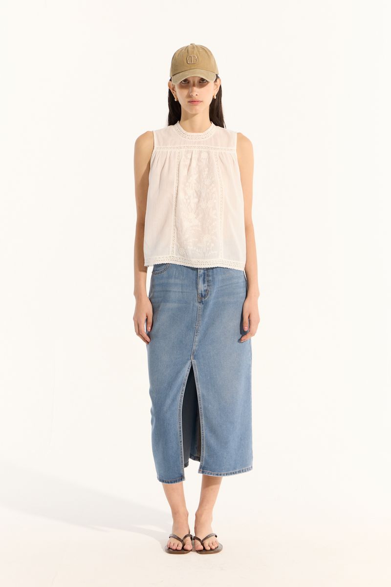 FALDA DENIM LONG MORELL