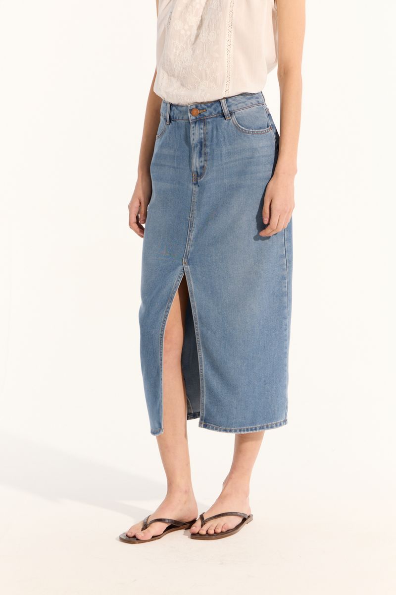 FALDA DENIM LONG MORELL
