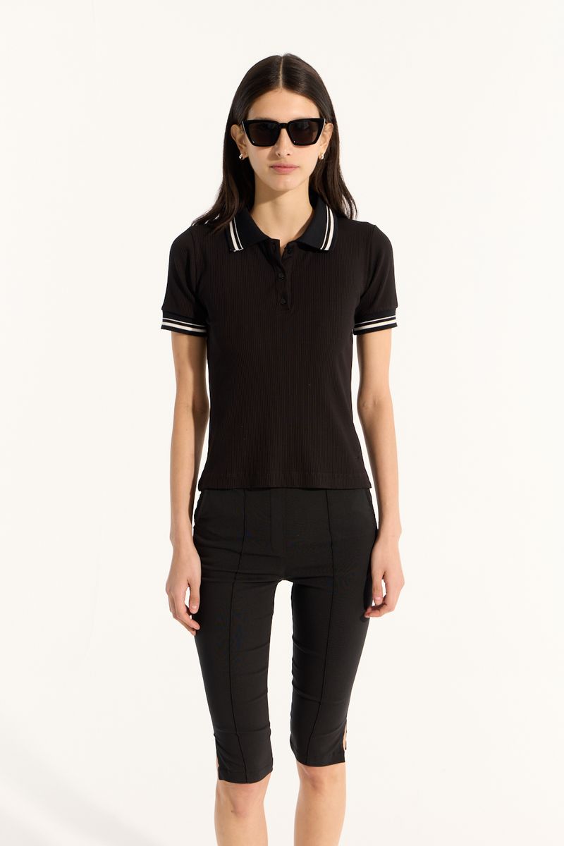 REMERA POLITO CUELLO Y PUÑOS