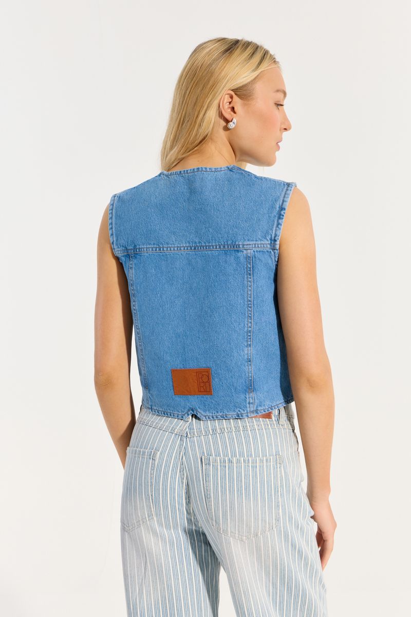 CHALECO DENIM SASTRERO