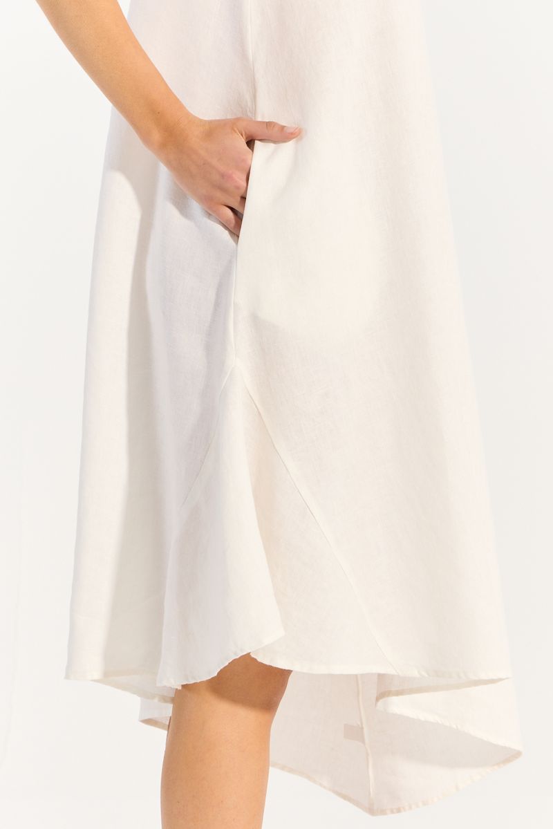 VESTIDO LINO LARGO ROSES