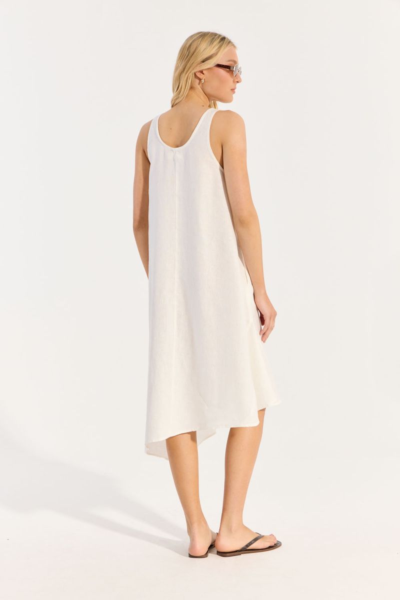 VESTIDO LINO LARGO ROSES