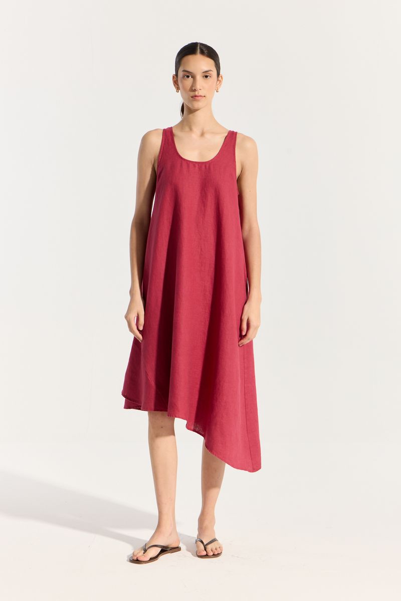 VESTIDO LINO LARGO ROSES