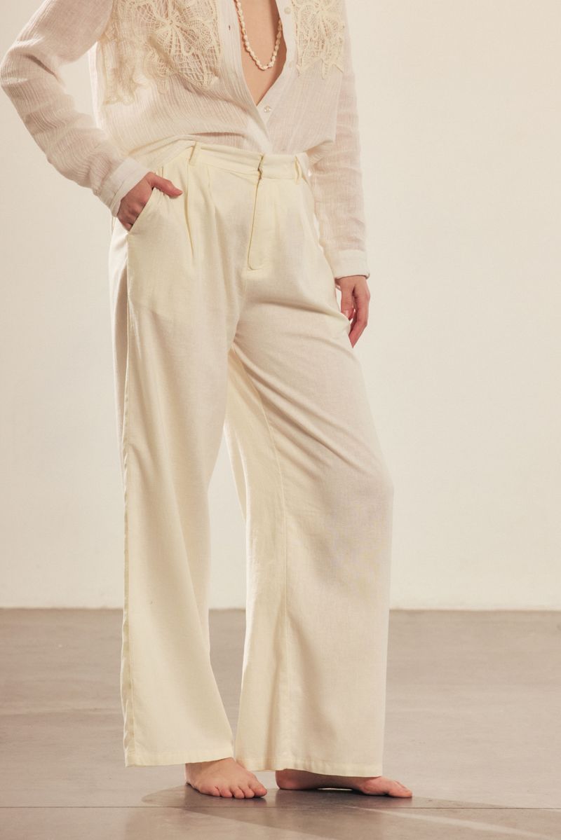 PANTALÓN LINO WIDE LEG BOWIE