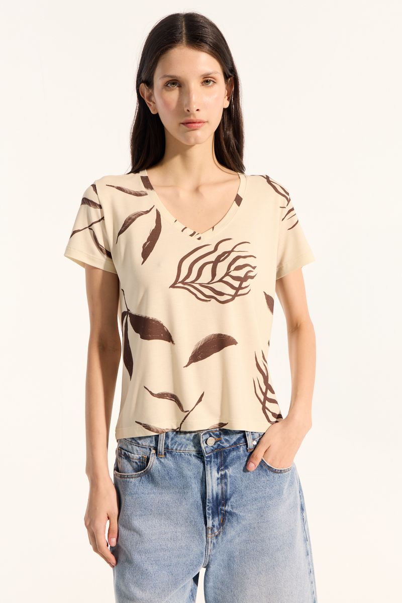 REMERA ESTAMPADA LEAVES