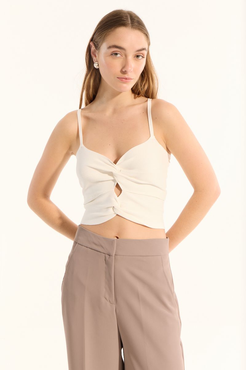 SWEATER TOP BRETELES BOW