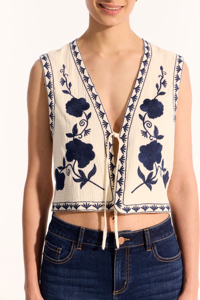 CHALECO BORDADO BOHO